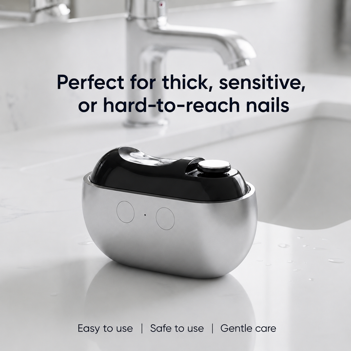 Electric Nail Clipper &amp; Polisher | LED Light &amp; Safe Precision Trimming | Portable Nail Care Tool