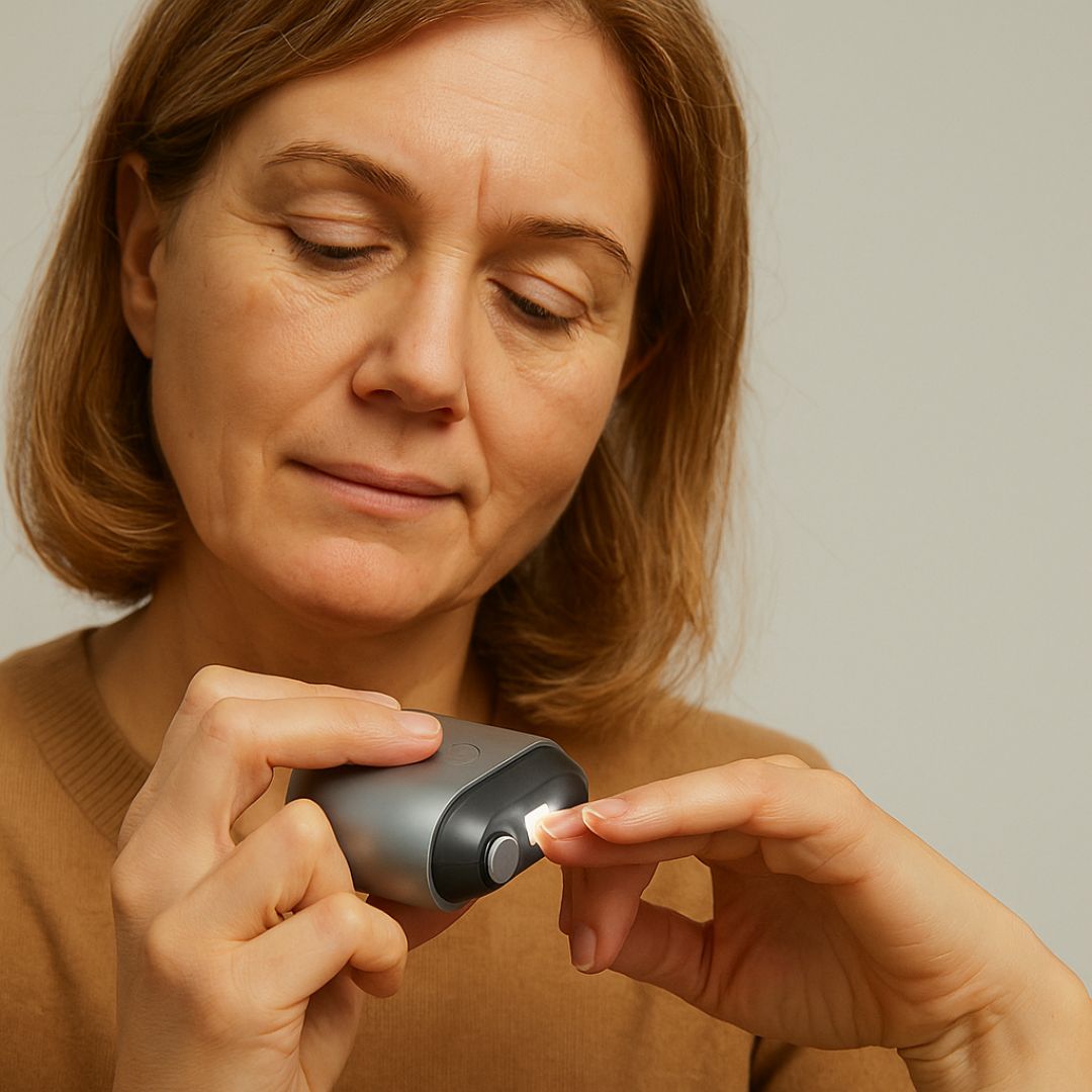 Electric Nail Clipper &amp; Polisher | LED Light &amp; Safe Precision Trimming | Portable Nail Care Tool
