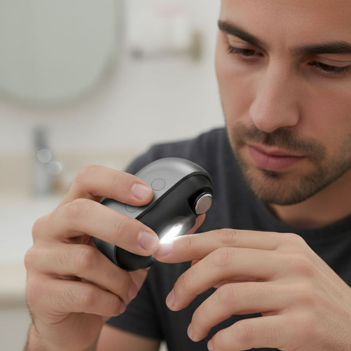 Electric Nail Clipper &amp; Polisher | LED Light &amp; Safe Precision Trimming | Portable Nail Care Tool