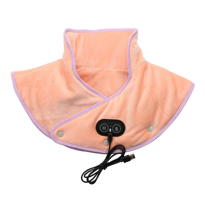Electric Neck &amp; Shoulder Heating Pad | Soothing Vibration Massage | Adjustable Fit &amp; Heat Comfort Wrap