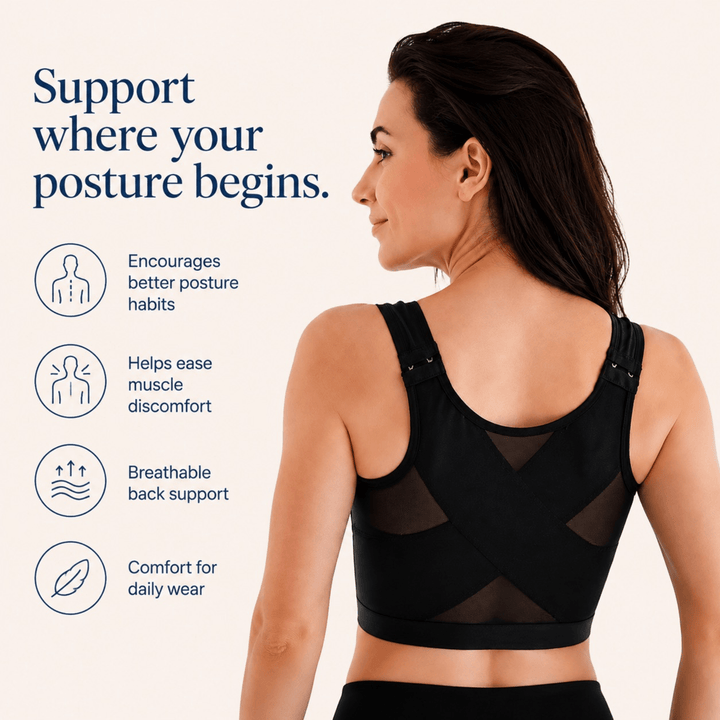 Evelyn - Women’s front closure bra with wide straps for support and shaping
