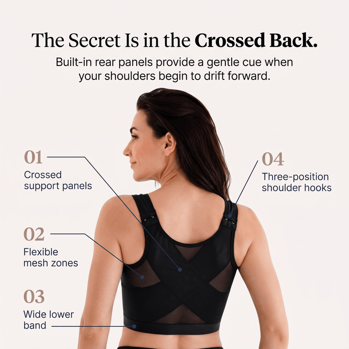Evelyn - Women’s front closure bra with wide straps for support and shaping