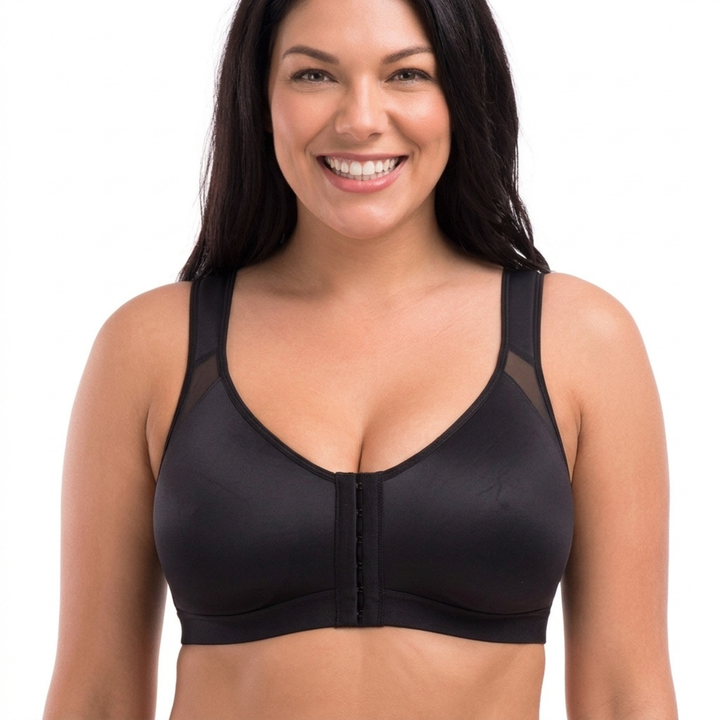 Evelyn - Women’s front closure bra with wide straps for support and shaping