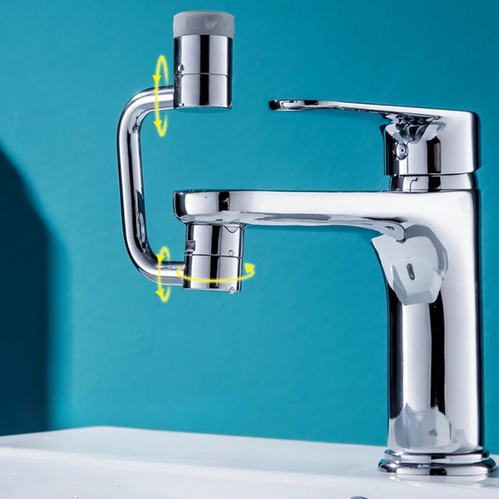Faucet Extender | 1080° Rotating Spray Attachment | Universal Stainless Steel Adapter for Kitchen &amp; Bathroom Sinks
