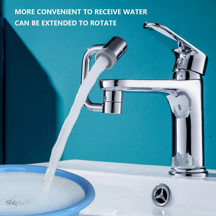 Faucet Extender | 1080° Rotating Spray Attachment | Universal Stainless Steel Adapter for Kitchen &amp; Bathroom Sinks