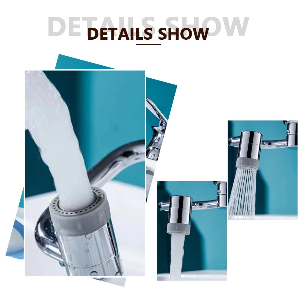 Faucet Extender | 1080° Rotating Spray Attachment | Universal Stainless Steel Adapter for Kitchen &amp; Bathroom Sinks