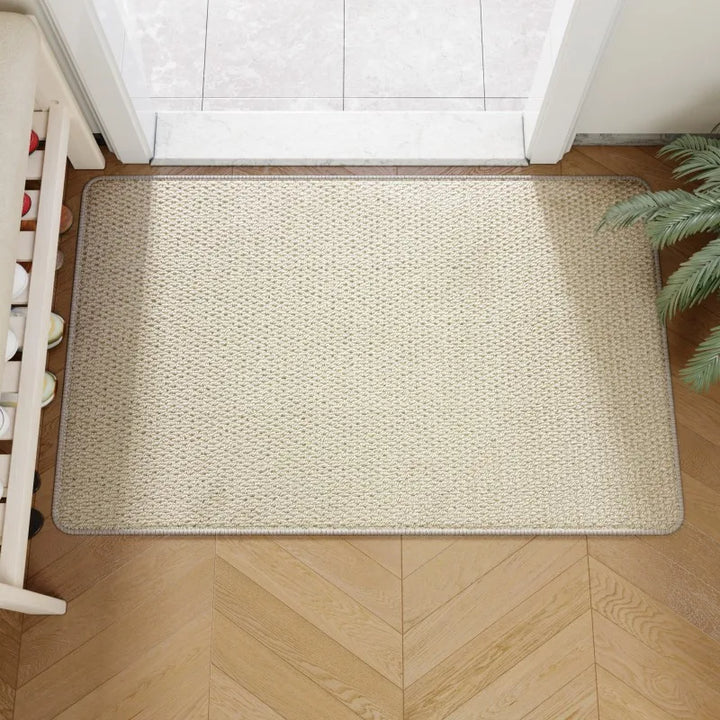 Faux Jute Door Mat | Non-Slip Entry Rug | Durable Indoor &amp; Covered Outdoor Welcome Mat