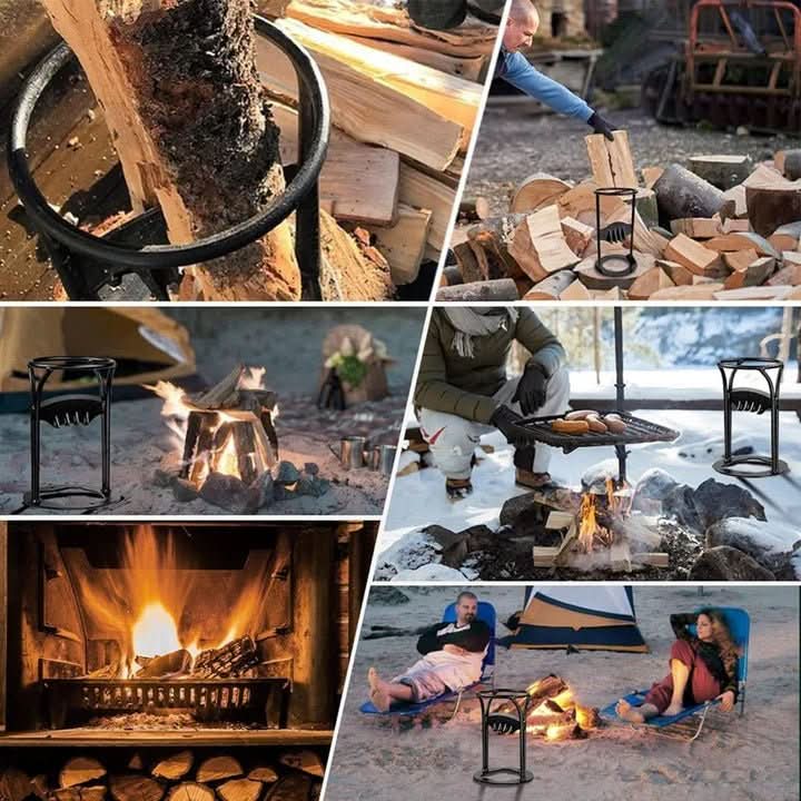 Firewood Splitter | Safe Manual Wood Splitting Tool | Heavy-Duty Steel Construction