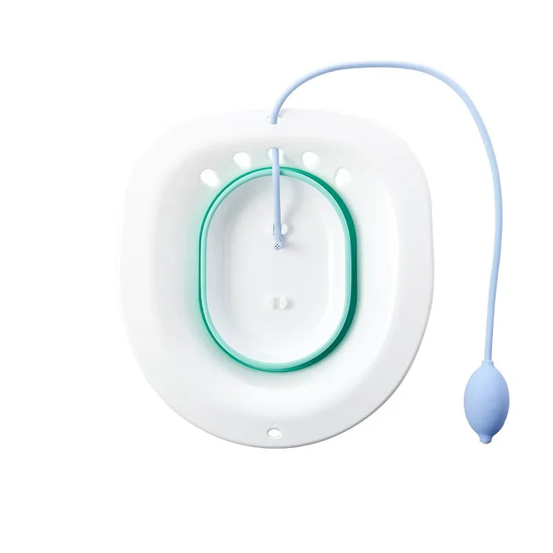 Foldable Sitz Bath Basin | Portable Toilet Seat Bath | Space-Saving Design | Fits Standard Toilets