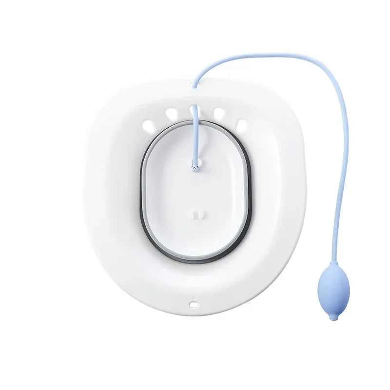 Foldable Sitz Bath Basin | Portable Toilet Seat Bath | Space-Saving Design | Fits Standard Toilets