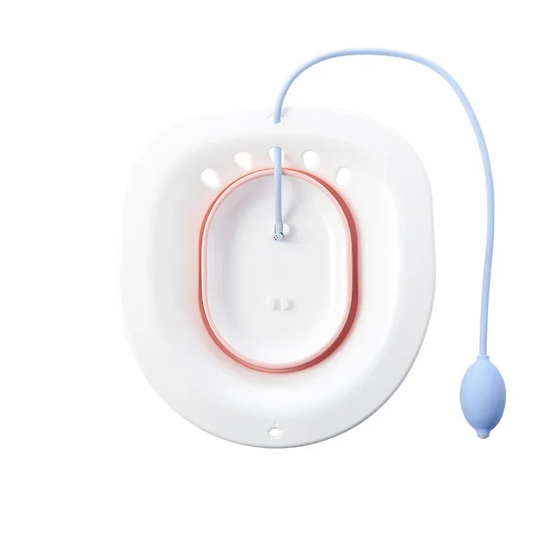 Foldable Sitz Bath Basin | Portable Toilet Seat Bath | Space-Saving Design | Fits Standard Toilets