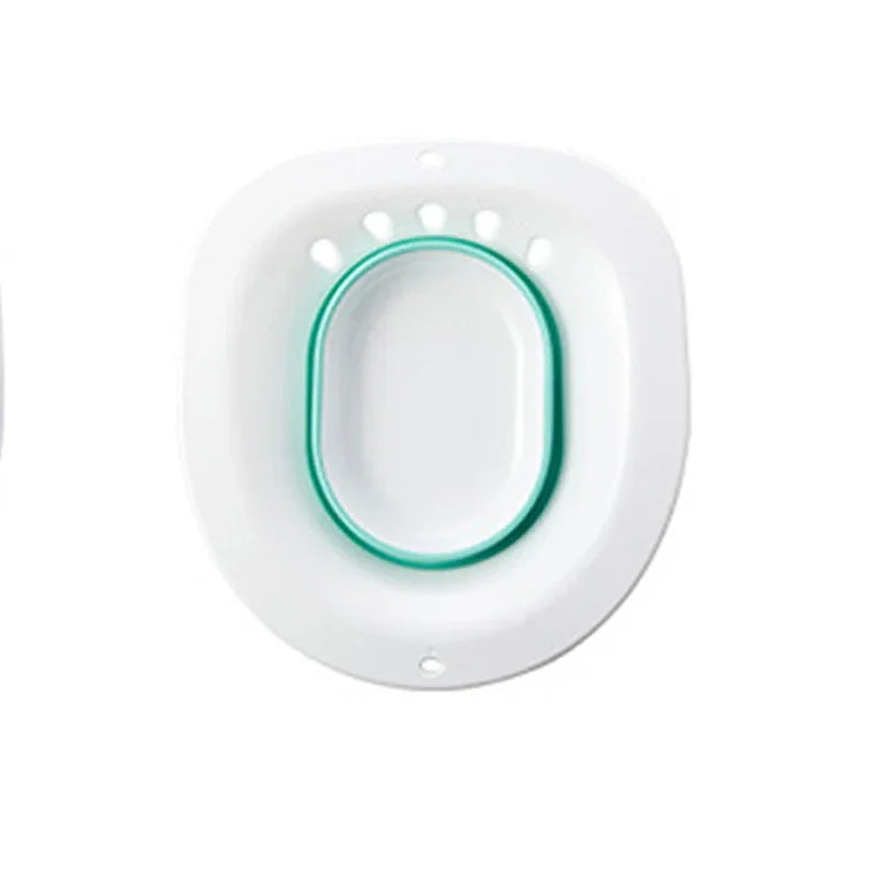 Foldable Sitz Bath Basin | Portable Toilet Seat Bath | Space-Saving Design | Fits Standard Toilets
