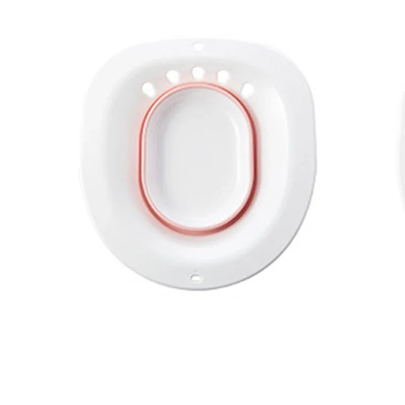 Foldable Sitz Bath Basin | Portable Toilet Seat Bath | Space-Saving Design | Fits Standard Toilets