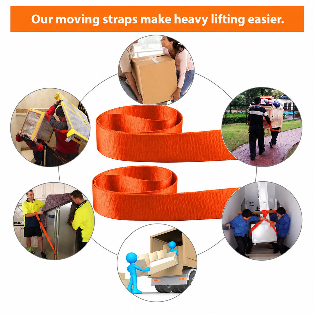 Furniture Moving Straps | Adjustable 2-Piece Lifting Harness Set | Heavy Furniture &amp; Appliance Moving Aid