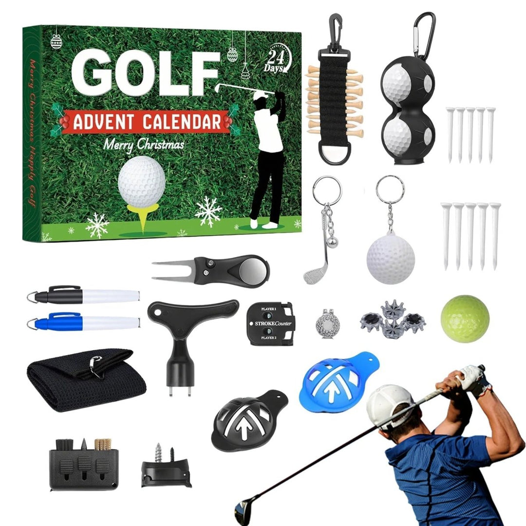 Golf Advent Calendar | 24 Golf Accessories | Christmas Countdown Gift Set for Golf Fans