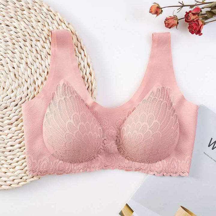 Grace - Women’s comfortable bra breathable with scoop neck and wide straps