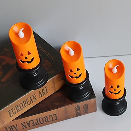 Halloween Pumpkin LED Tealight Candles | 3D Pumpkin Design | Battery Operated Set of 2