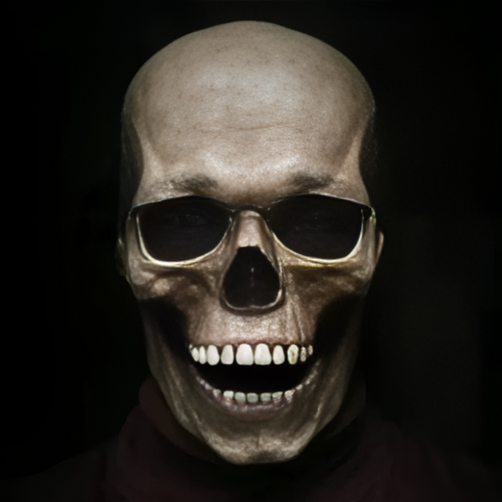Halloween Skull Mask | Movable Jaw | Full Head Latex Design