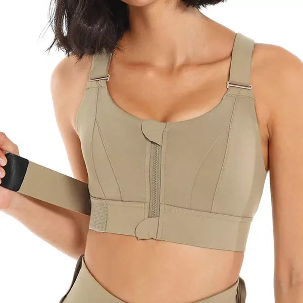 Harper - Women’s high support sports bra with front zip and comfortable band