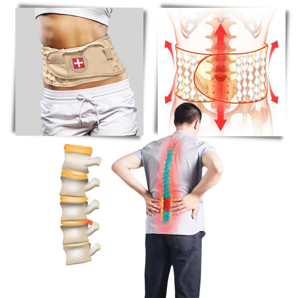 Inflatable Lumbar Support Belt | Adjustable Waist Fit | Lightweight, Breathable Back Support
