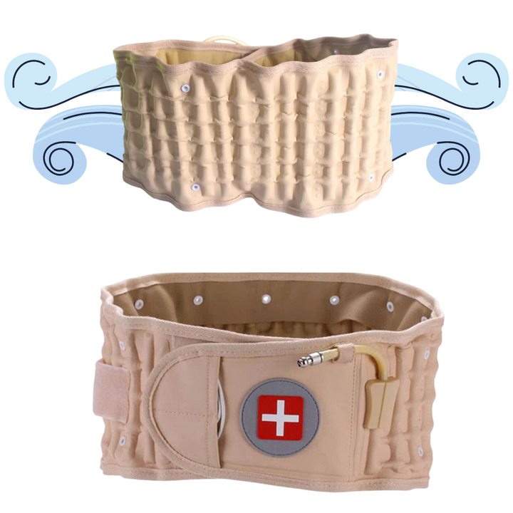 Inflatable Lumbar Support Belt | Adjustable Waist Fit | Lightweight, Breathable Back Support