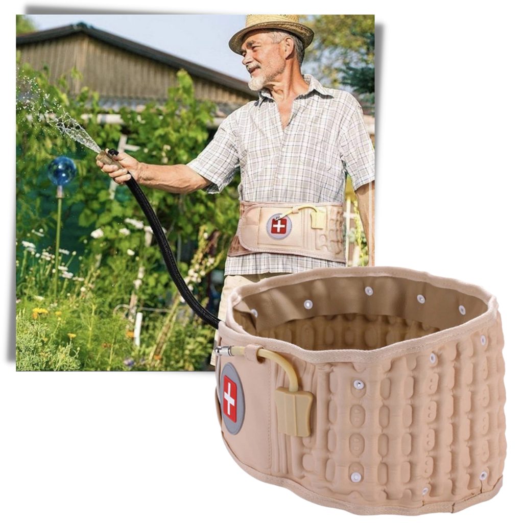 Inflatable Lumbar Support Belt | Adjustable Waist Fit | Lightweight, Breathable Back Support