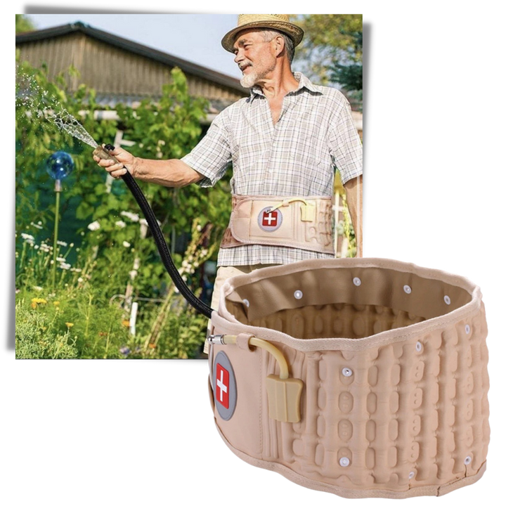 Inflatable Lumbar Support Belt | Adjustable Waist Fit | Lightweight, Breathable Back Support