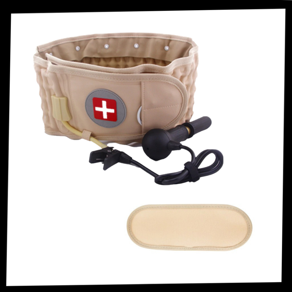 Inflatable Lumbar Support Belt | Adjustable Waist Fit | Lightweight, Breathable Back Support
