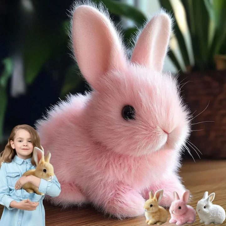 Interactive Plush Bunny Toy | Realistic Hopping Movements &amp; Cute Sounds | Battery Powered