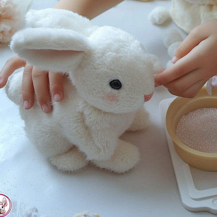 Interactive Plush Bunny Toy | Realistic Hopping Movements &amp; Cute Sounds | Battery Powered