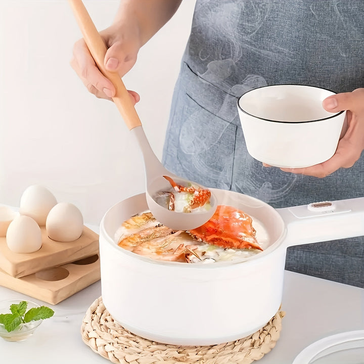 Kitchen Utensil Set | 12-Piece Silicone Cooking Tools | Heat Resistant | Wooden Handles