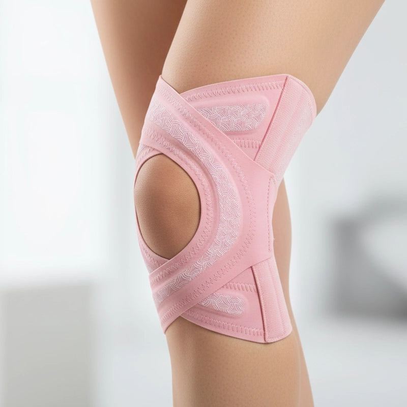 Knee Compression Support Sleeve | Adjustable Straps | Stabilizing Joint Support