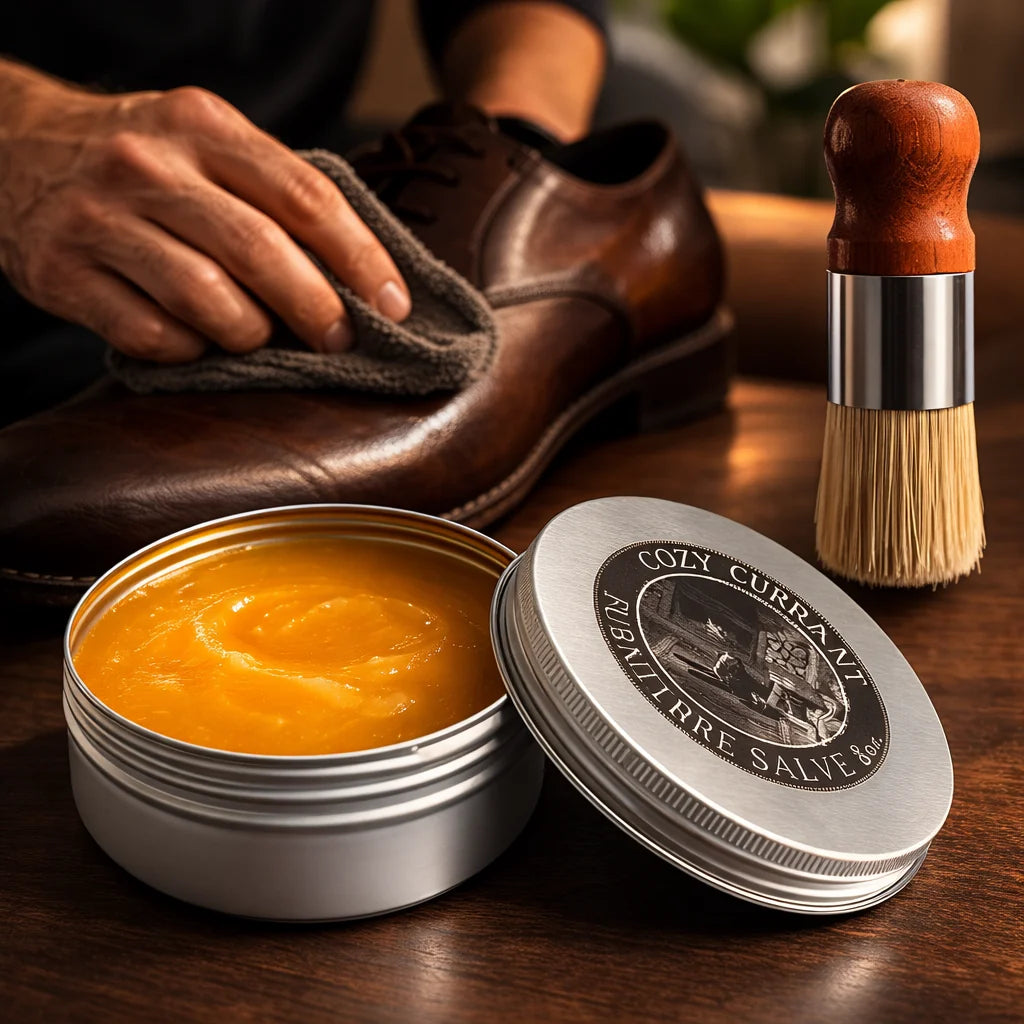 Leather Care Balm | Restores Shine &amp; Color | Protects Against Cracking | Includes Applicator Brush