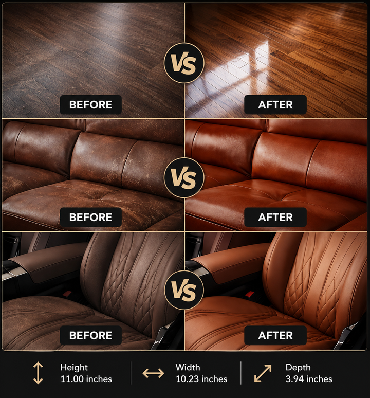 Leather Care Balm | Restores Shine &amp; Color | Protects Against Cracking | Includes Applicator Brush