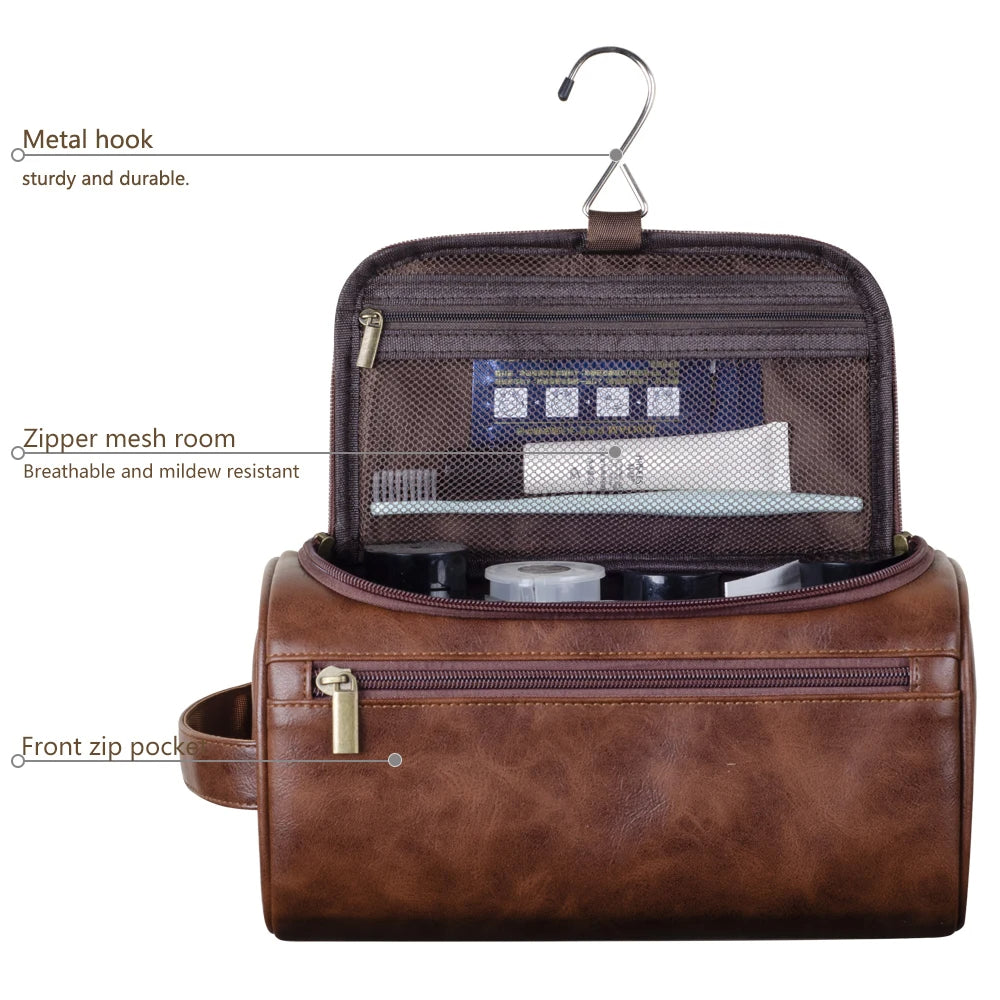 Toiletry Bag | Water-Resistant Travel Organizer | Hanging Hook &amp; Multiple Compartments