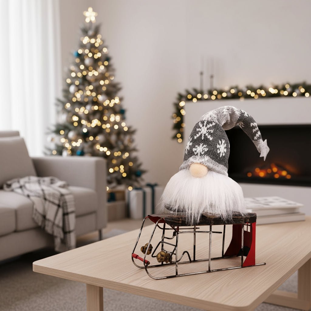 Light-Up Christmas Doll | Warm Yellow LED Glow | Battery-Powered Festive Indoor Decoration