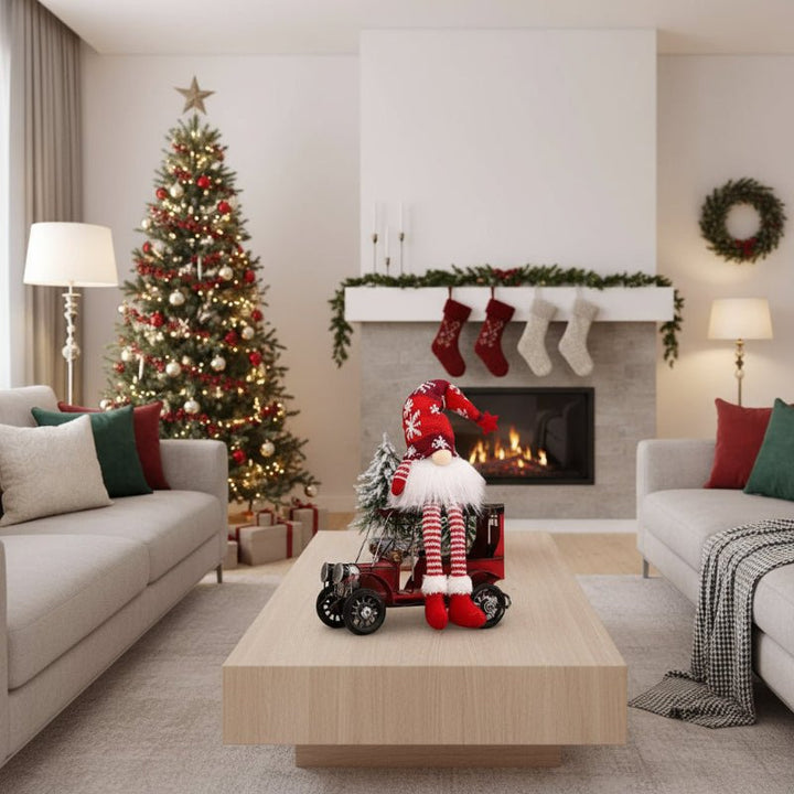 Light-Up Christmas Doll | Warm Yellow LED Glow | Battery-Powered Festive Indoor Decoration