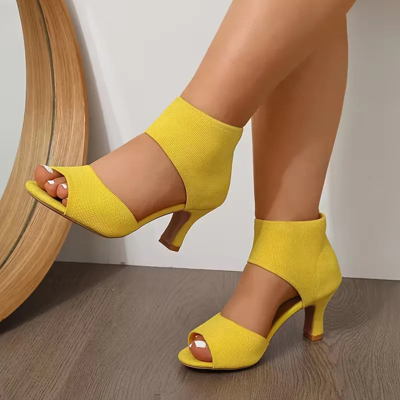 Madison - Orthopedic Sandals for Women with Stiletto Heel and Elastic Ankle Wrap