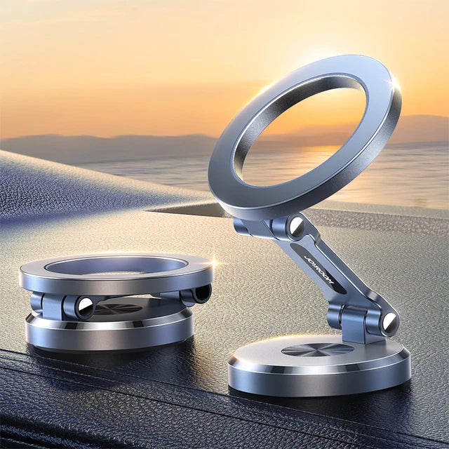 Magnetic Car Phone Mount | Foldable Dashboard Phone Holder | Universal Hands-Free Smartphone Stand