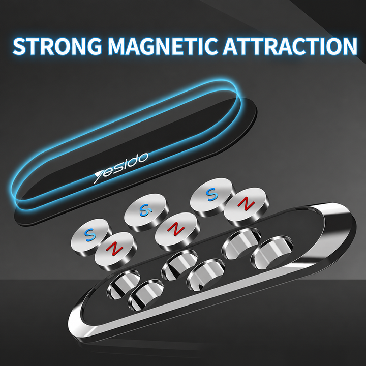 Magnetic Phone Holder | 360° Rotating Dashboard &amp; Car Mount | Strong Nano Adhesive Universal Phone Stand