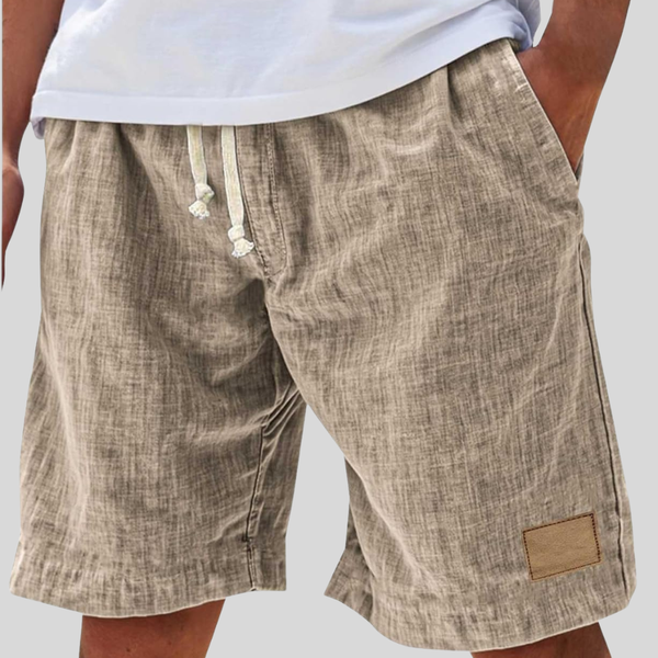 Mason - Relaxed Men's Linen Shorts with Drawstring Waist and Side Pockets