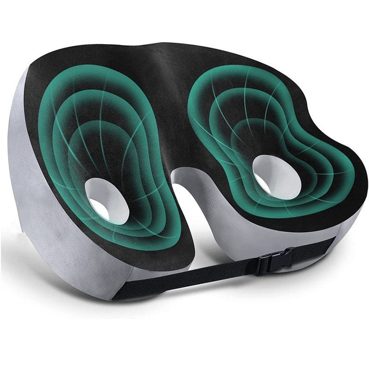Memory Foam Seat Cushion | Adjustable Ergonomic Support | Pressure Relief for Hips and Tailbone