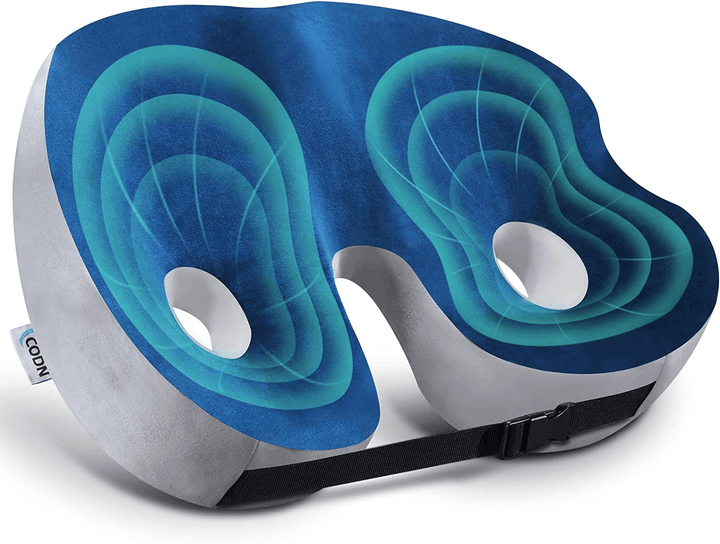 Memory Foam Seat Cushion | Adjustable Ergonomic Support | Pressure Relief for Hips and Tailbone