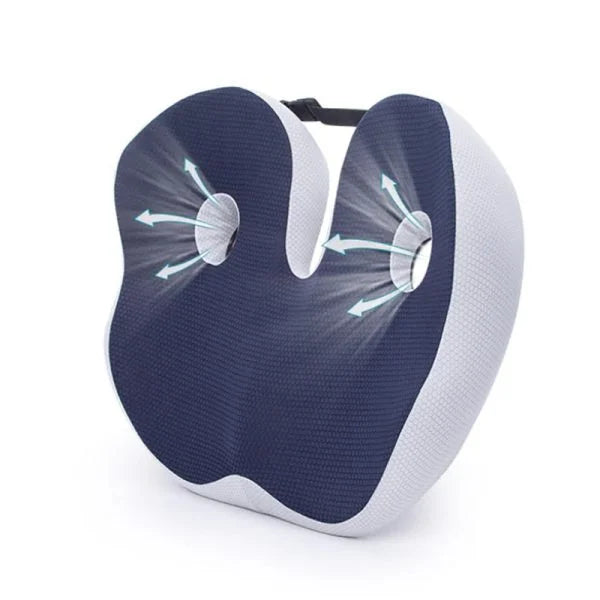 Memory Foam Seat Cushion | Adjustable Ergonomic Support | Pressure Relief for Hips and Tailbone