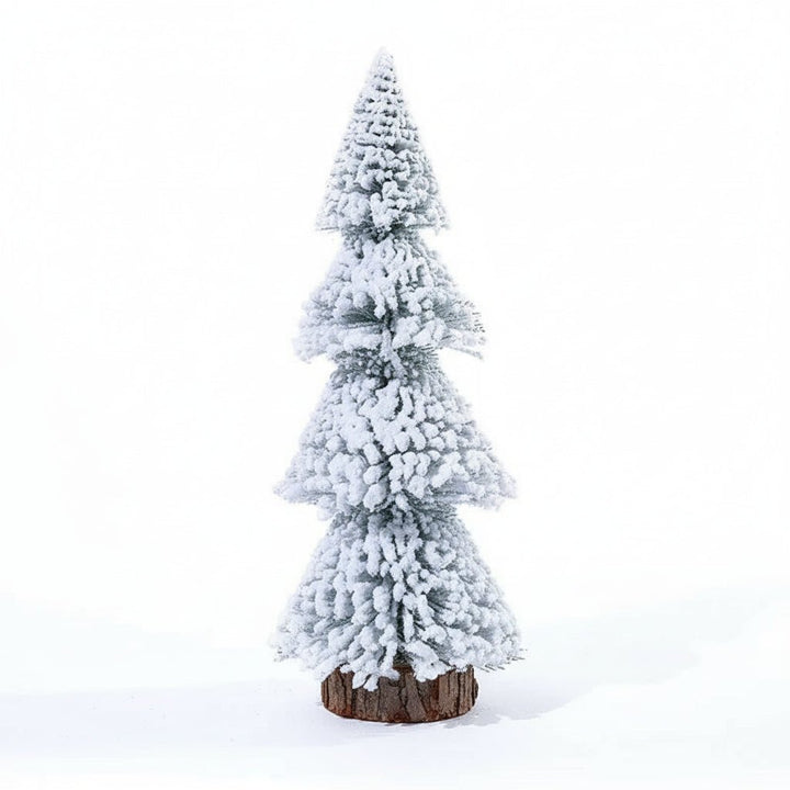 Mini Flocked Cedar Tree | Snow-Covered Artificial Christmas Decoration | Tabletop Holiday Accent