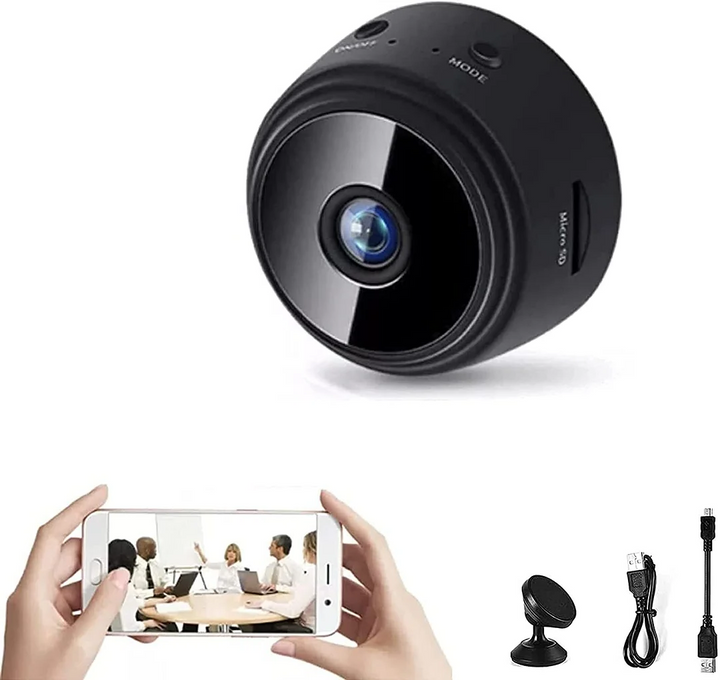 Mini WiFi Camera | 1080P HD Recording | Magnetic Security Camera with Night Vision &amp; Motion Monitoring