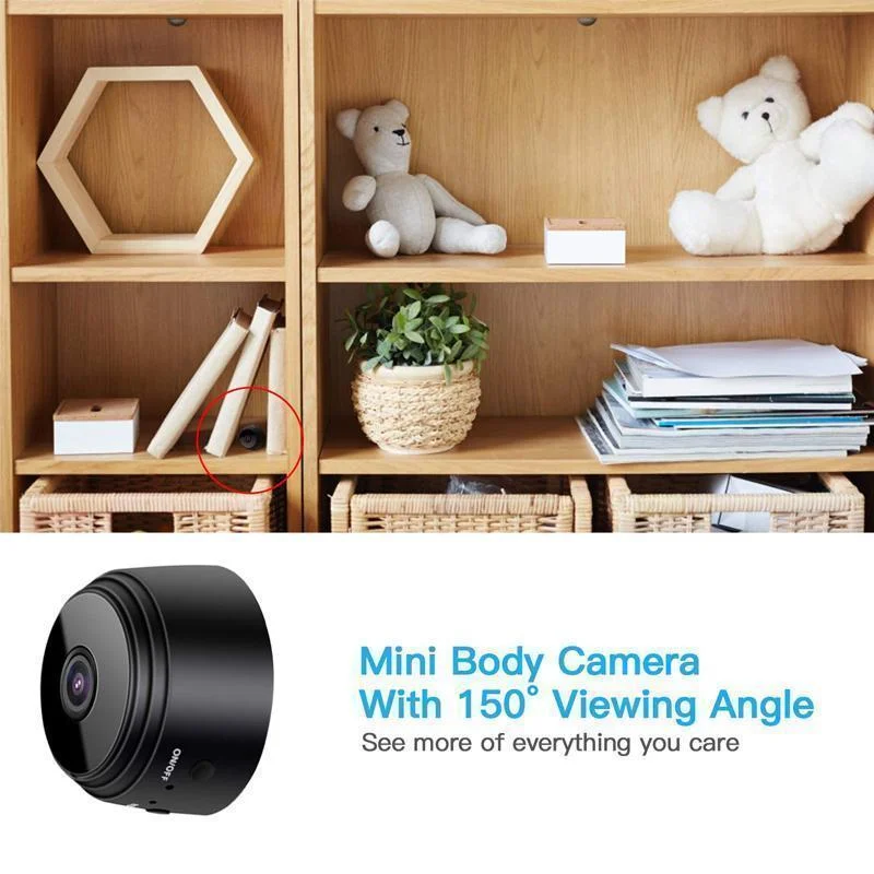 Mini WiFi Camera | 1080P HD Recording | Magnetic Security Camera with Night Vision &amp; Motion Monitoring