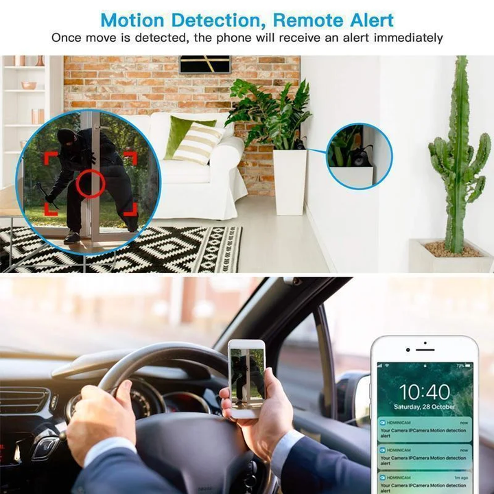 Mini WiFi Camera | 1080P HD Recording | Magnetic Security Camera with Night Vision &amp; Motion Monitoring