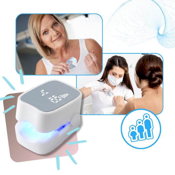 Nail Care Laser Device | Dual Laser Modes &amp; Blue Light | Rechargeable Portable Nail Care Tool