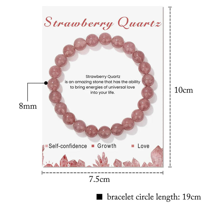 Natural Crystal Bracelet | 8mm Beads | Stretch-Fit Spiritual-Inspired Jewelry